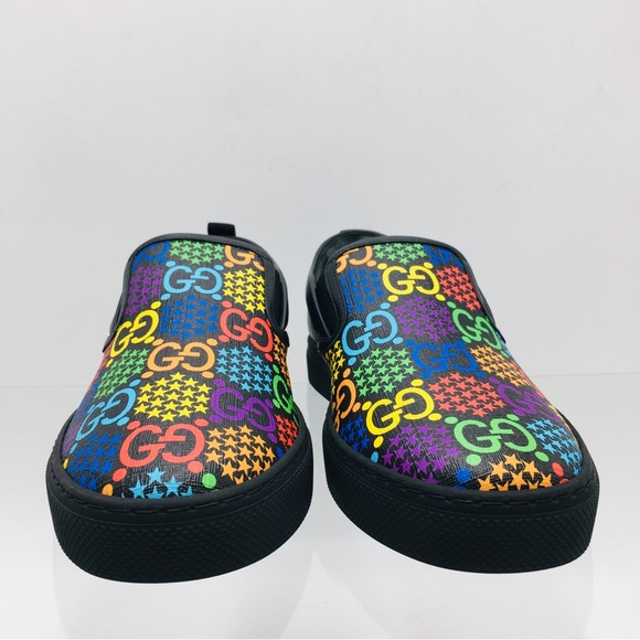 Gucci GG Supreme Slip- On Psychedelic-Black / Multi Color- 610080- H2010- 1101 - Picture 6 of 11